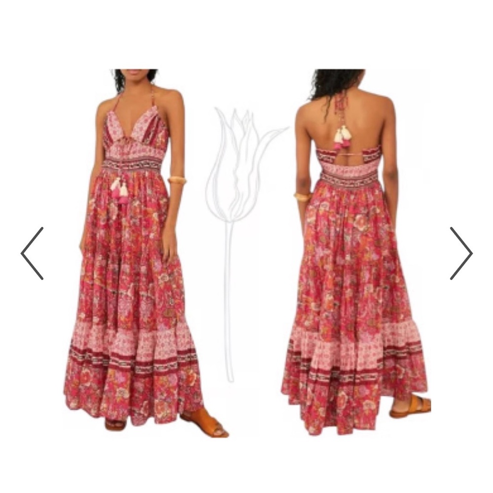 Free People Pink and Cream Floral Smocked Tank - Picture 12 of 12